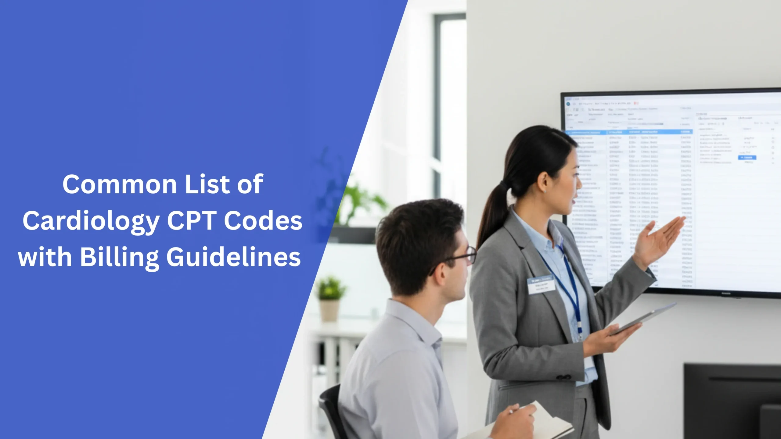 Common List of Cardiology CPT Codes with Billing Guidelines